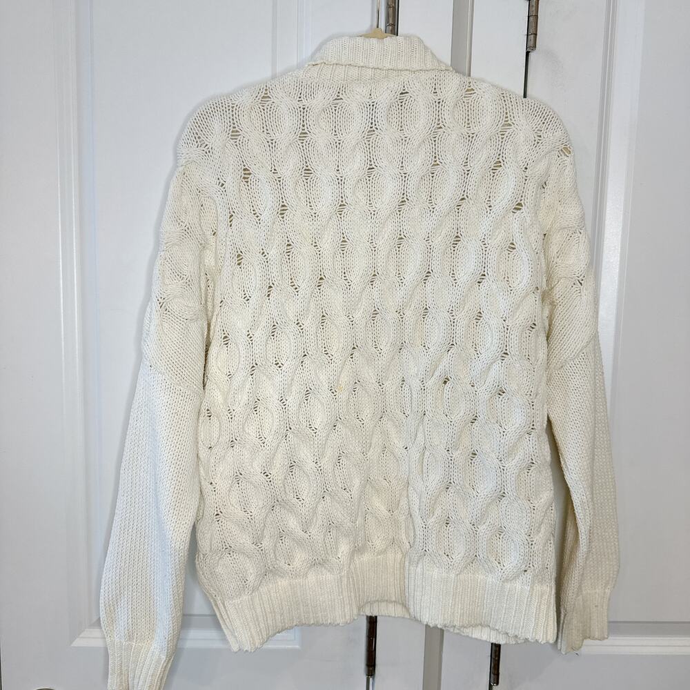 REISS Beatrix Long Sleeve Knit Mock Neck Pullover Sweater White | Small - Picture 4 of 11